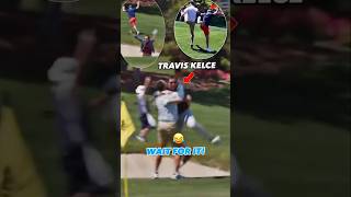 Travis Kelce knocked over Justin Timberlake at a golf tournament with Jimmy Fallon traviskelce [upl. by Ecille345]