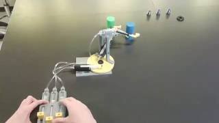 HydraulicPneumatic robot arm with syringes [upl. by Manda852]