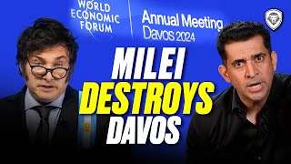 “El Loco”  Javier Milei SHOCKS the World Economic Forum Defending Capitalism [upl. by Garihc]