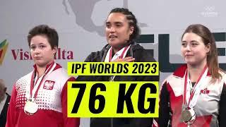 76 kg at IPF WORLDS 2023  TONGOTEA vs SITKO vs BUETTNER [upl. by Gurtner]