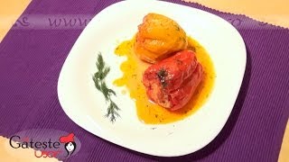 Ardei Umpluti cu Carne Tocata de Porc Retete de Ardei Umpluti cu Carne Tocata [upl. by Anierdna]