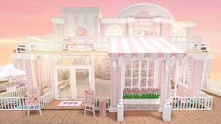 Bloxburg  Pink Cafe Tour amp Speedbuild Part 12 [upl. by Repinuj648]