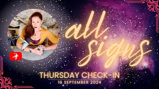 19 SEPTEMBER 2024⚡️Thursday CheckIn⚡️All Energies Tarot ♐ ♓ ♊ ♍ ♈ ♋ ♎ ♑ ♒ ♌ ♉ ♏ TIMESTAMPED [upl. by Mcbride]