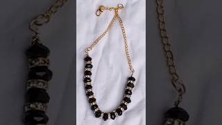 DIY Black Pearl Bracelet Pearl and Golden ChainBraceletclevercraftingideasYoutubeShorts [upl. by Niki]