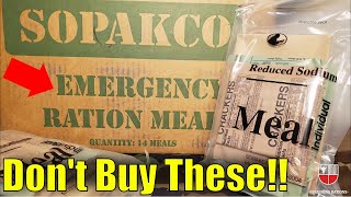 SOPAKCO MEAL INDIVIDUAL REVIEW Reduced Sodium MRE  Emergency Food Ration Meal Ready to Eat [upl. by Xonel434]