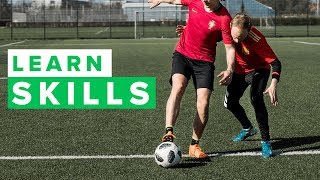 Learn cool simple football skills from a pass [upl. by Wearing69]