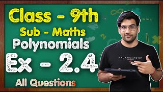 Class 9 Maths Ex 24 Q1 to Q5  Chapter 2 Polynomials  NCERT  MKR [upl. by Lannie]