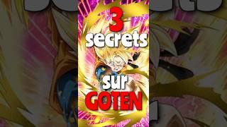 3 SECRETS SUR GOTEN DRAGON BALL Z  Dragon Ball Super Goten [upl. by Carrington359]