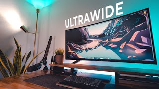 2022 Home Office Setup  Ultrawide DIY Desk Upgrade  Tour [upl. by Eirual583]