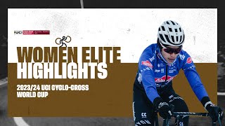 Val Di Sole  Women Elite Highlights  202324 UCI Cyclocross World Cup [upl. by Iormina]