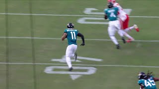 Parker Washington weaves through traffic on 73YARD kickoff return [upl. by Bywaters]