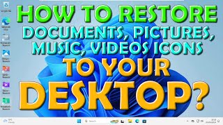 How To Bring Back Folders on Your Desktop in Windows 10 or 11 [upl. by Aihsekin425]
