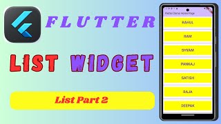 List widget in flutter  Part 12 Flutter  list widget in flutter  list widget all property [upl. by Kenlee]