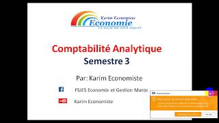 Comptabilité Analytique S3 partie 1 quot introduction quot [upl. by Romie]