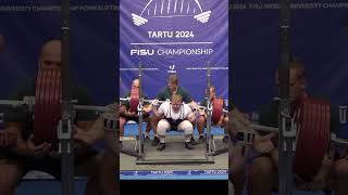 FISU Record Squat with 328 kg by Alasdair Wilson GBR in 120kg class [upl. by Cullie]