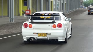 JDM Cars Arriving at JapFest R34 Skyline Silvia S15 WRX STI Widebody Turbo TypeR 370Z TT Supra [upl. by Spenser]