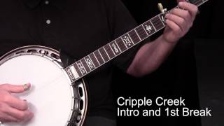 Cripple Creek from Foggy Mountain Banjo  Tom Adams banjo lesson [upl. by Nedry536]