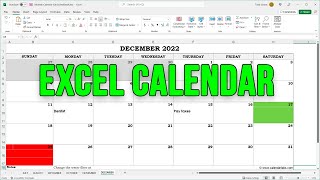 Add an Editable Calendar to Microsoft Excel [upl. by Anselma201]