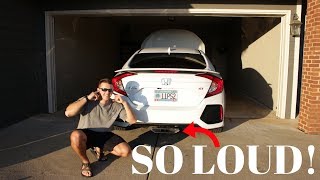 2017 Honda Civic Si Muffler And Resonator Delete LOUD [upl. by Imaon407]