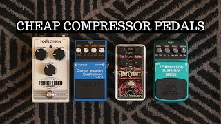 CHEAP COMPRESSOR PEDALS SHOOTOUT [upl. by Nosiddam]