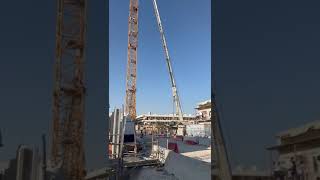 Tower crane installation by Terex [upl. by Shirlee]