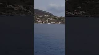 aliscafo ammarì in partenza dal porto di Lipari isole eolie [upl. by Saidee]