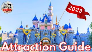 Disneyland ATTRACTION GUIDE  2023  All Rides  Shows  Anaheim California [upl. by Nickolai93]