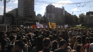 Studentski protesti Beograd 7102014 [upl. by Nilcaj321]