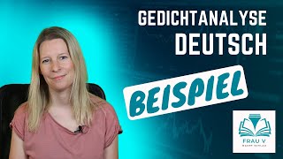 Beispiel Gedichtanalyse  Deutsch Oberstufe [upl. by Nosreg]