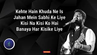 RAABTA LYRICS  ARIJIT SINGH  Kehte Hain Khuda Ne Is Jaha Mein Sabhi Ka Liye [upl. by Uht345]