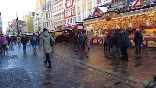 Germany Rostock Christmas market  citywalk 4k [upl. by Roseline]