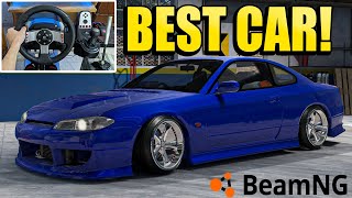 BEST Drift Car in BeamNG With Steering Wheel [upl. by Eihcra375]