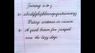 cursive writing for beginnerscursive writing sentence  cursive handwriting practice for beginners [upl. by Waverly]