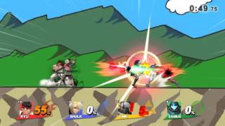 Super Smash Bros Wii U Online Battle Ryu vs Shulk vs Link vs Samus [upl. by Davina]