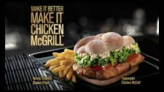 McDonalds Singapore Chicken McGrill Burger TV Commercial [upl. by Colleen]