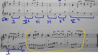 Music Theory Harmonic Analysis of a quotGavottequot by JS Bach Modulation [upl. by Snah]