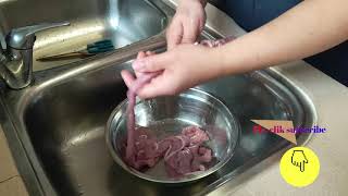 Longanisa CasingPork Intestine preparation and cleaning [upl. by Archle738]