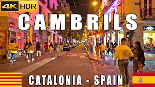 WALKING TOUR 4K  CAMBRILS  TARRAGONA  SPAIN on a Saturday night in March 4k UHD HDR Marzo  2024 [upl. by Gordan]