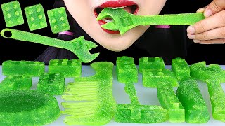 ASMR KOHAKUTO MUKBANG GREEN DESSERTS EDIBLE COMB EATING SOUNDS 코하쿠토 먹방 초록색 디저트 음식 먹는 빗 이팅 사운드 먹방 [upl. by Nylhsoj]