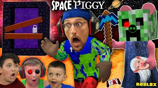 PIGGY in SPACE FGTeeV Builds Custom Minecraft Creeper Map NEW BUILD MODE [upl. by Nahshun167]