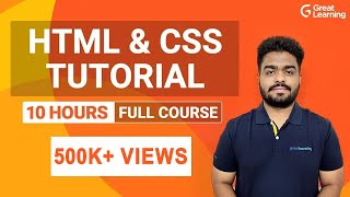 HTML and CSS Full Course  Learn HTML amp CSS in 10 Hours  HTML amp CSS Tutorial  Great Learning [upl. by Colinson]