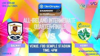 WATCH  Glen Dimplex AllIreland Intermediate Camogie Championship Qtr Final 2024  Galway v Kerry [upl. by Mcneely]