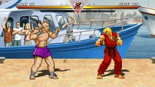 SAGAT SF1 vs SENSEI KEN  The most epic fight ever made [upl. by Grata234]