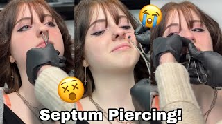 I Got My SEPTUM PIERCED  Vlog [upl. by Akinehc]