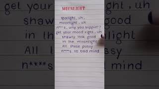 XXXTENTACION  MOONLIGHT Lyrics REQUESTED lyrics shortsfeed youtubeshorts [upl. by Grados]