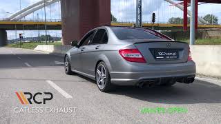 MercedesBenz C63 AMG W204  RCP Exhausts  Catless Exhaust BRUTAL [upl. by Refinej]