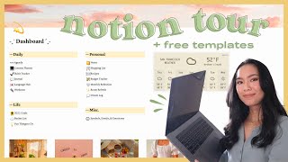 how i stay organized 💻 notion tour  free template [upl. by Ailices]