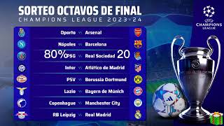 Octavos de final de la Champions League  reales para pasar de ronda UEFA [upl. by Alahc]