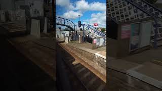 Passing through Carnoustie station and LC on an LNER Azuma shorts train trainjourney azuma lner [upl. by Gnep]