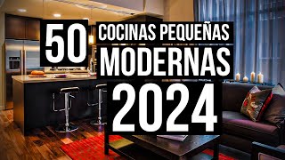 50 COCINAS MODERNAS PEQUEÑAS 2024  TENDENCIAS en DECORACIÓN DISEÑOS MUEBLES DE COCINAS y COLORES [upl. by Lethia]